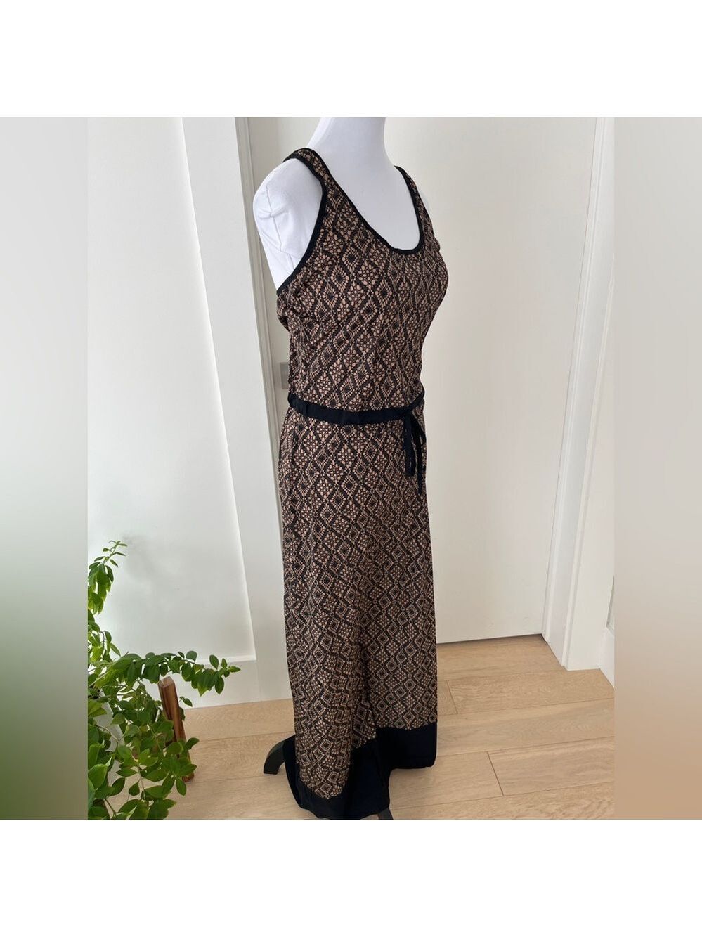 COMMANDO Maxi Dress Swimsuit Coverup Tank Racer Back Drawstring Waist Beachy